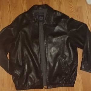 Nautica 100% Blaxk Leather Jacket